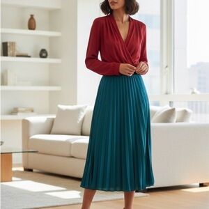 PAIGE Rust Orange Long Sleeve Wrap Bodysuit – Women’s XS – V-Neck